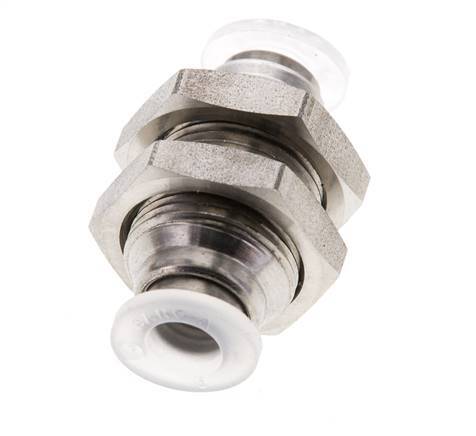 raccord enfichable de 6 mm Acier inoxydable/PA EPDM/PTFE Bulkhead