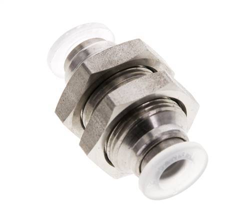 raccord enfichable de 6 mm Acier inoxydable/PA EPDM/PTFE Bulkhead