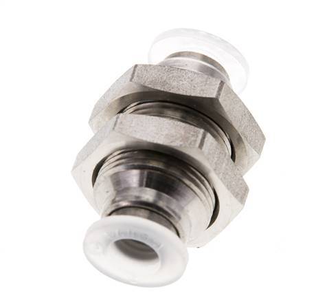 raccord enfichable de 6 mm Acier inoxydable/PA EPDM/PTFE Bulkhead