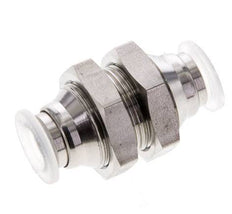 raccord enfichable de 8 mm Acier inoxydable/PA EPDM/PTFE Bulkhead