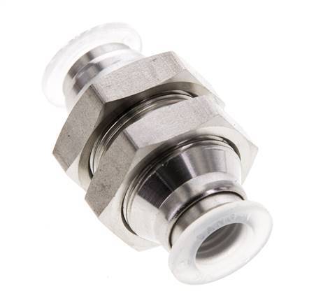 raccord enfichable de 8 mm Acier inoxydable/PA EPDM/PTFE Bulkhead