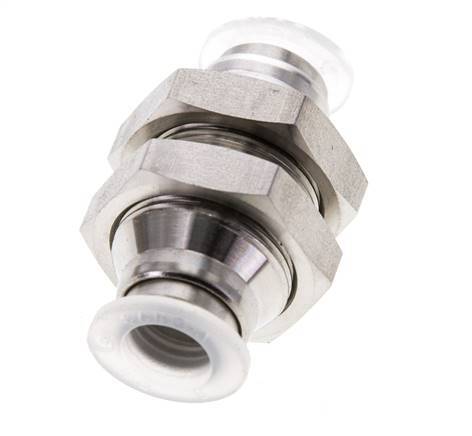 raccord enfichable de 8 mm Acier inoxydable/PA EPDM/PTFE Bulkhead