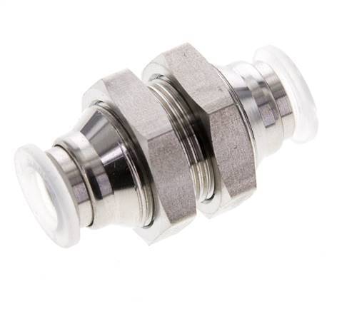 raccord enfichable de 8 mm Acier inoxydable/PA EPDM/PTFE Bulkhead