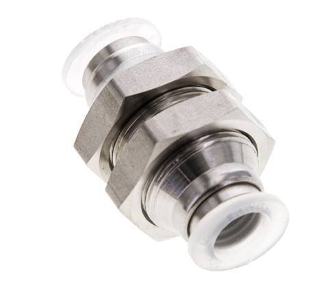 raccord enfichable de 8 mm Acier inoxydable/PA EPDM/PTFE Bulkhead