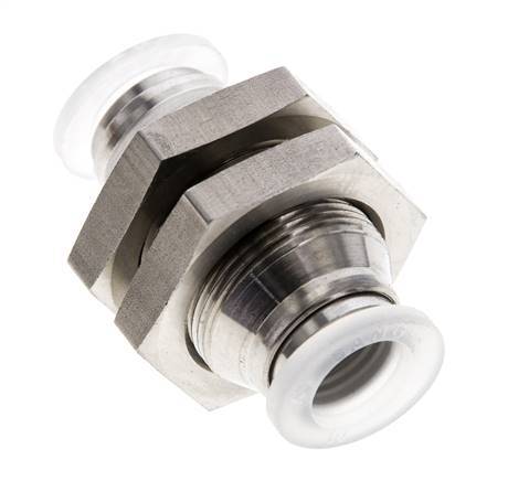 raccord enfichable 10mm Acier inoxydable/PA EPDM/PTFE Bulkhead
