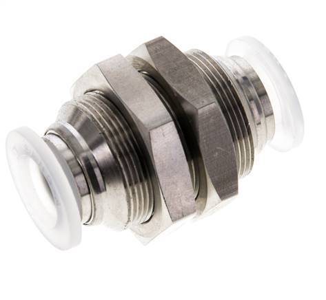 raccord enfichable de 12 mm Acier inoxydable/PA EPDM/PTFE Bulkhead