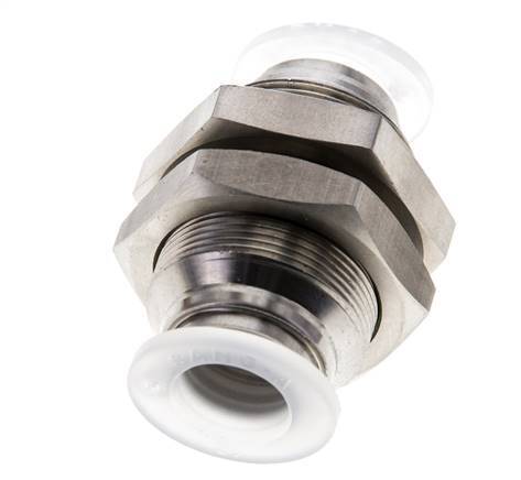 raccord enfichable de 12 mm Acier inoxydable/PA EPDM/PTFE Bulkhead
