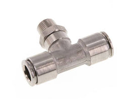 té en ligne 8mm x R1/8'' Raccord enfichable à filets mâles en acier inoxydable FKM rotatif