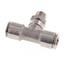 té en ligne 8mm x R1/8'' Raccord enfichable à filets mâles en acier inoxydable FKM rotatif