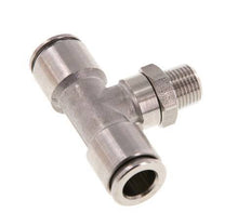 té en ligne 8mm x R1/8'' Raccord enfichable à filets mâles en acier inoxydable FKM rotatif