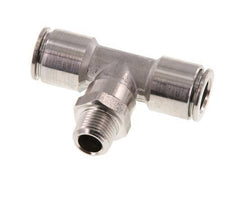 té en ligne 8mm x R1/8'' Raccord enfichable à filets mâles en acier inoxydable FKM rotatif