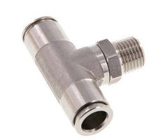 té en ligne 10mm x R1/4'' Raccord enfichable à filets mâles en acier inoxydable FKM rotatif