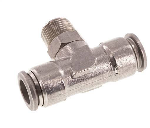 té en ligne 12mm x R3/8'' Raccord enfichable à filets mâles en acier inoxydable FKM rotatif