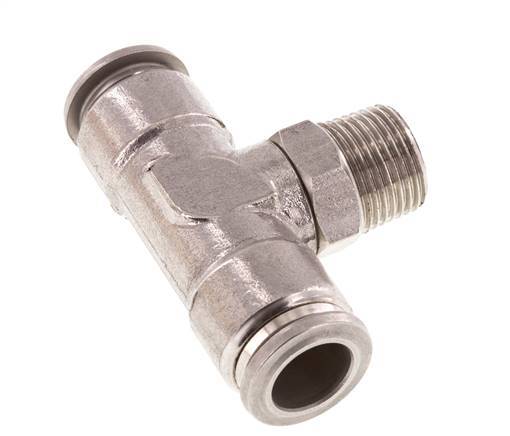 té en ligne 12mm x R3/8'' Raccord enfichable à filets mâles en acier inoxydable FKM rotatif