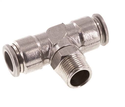 té en ligne 12mm x R3/8'' Raccord enfichable à filets mâles en acier inoxydable FKM rotatif