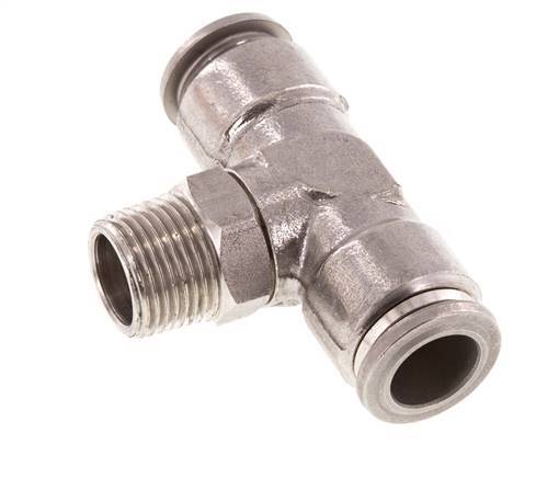 té en ligne 12mm x R3/8'' Raccord enfichable à filets mâles en acier inoxydable FKM rotatif