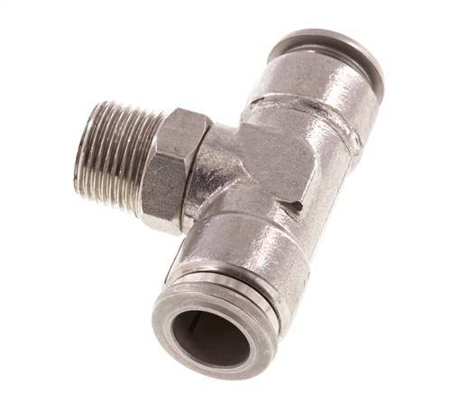 té en ligne 12mm x R3/8'' Raccord enfichable à filets mâles en acier inoxydable FKM rotatif