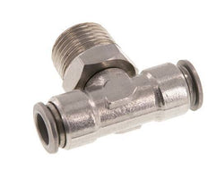 té en ligne 10mm x R1/2'' Raccord enfichable à filets mâles en acier inoxydable FKM rotatif