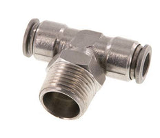 té en ligne 10mm x R1/2'' Raccord enfichable à filets mâles en acier inoxydable FKM rotatif
