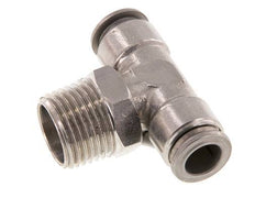 té en ligne 10mm x R1/2'' Raccord enfichable à filets mâles en acier inoxydable FKM rotatif