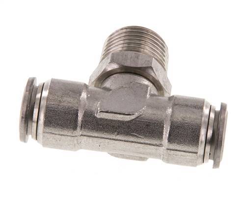 té en ligne 12mm x R1/2'' Raccord enfichable à filets mâles en acier inoxydable FKM rotatif