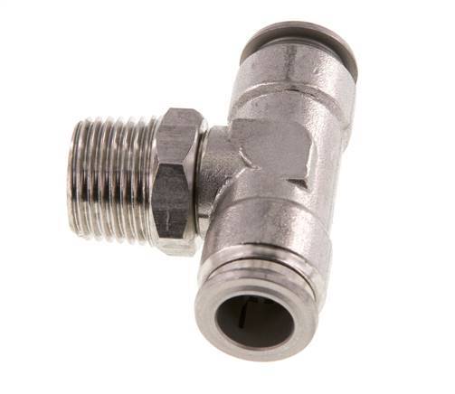 té en ligne 12mm x R1/2'' Raccord enfichable à filets mâles en acier inoxydable FKM rotatif