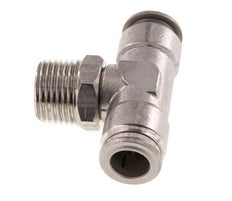 té en ligne 12mm x R1/2'' Raccord enfichable à filets mâles en acier inoxydable FKM rotatif