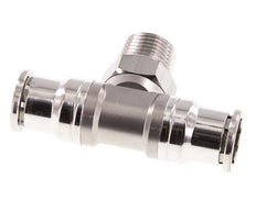 té en ligne 16mm x R1/2'' Raccord enfichable à filets mâles en acier inoxydable FKM rotatif