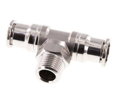 té en ligne 16mm x R1/2'' Raccord enfichable à filets mâles en acier inoxydable FKM rotatif