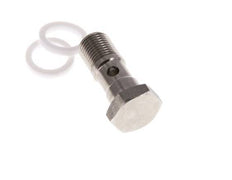 boulon banjo à 1 voie en acier inoxydable avec filetage mâle G1/8'' PTFE