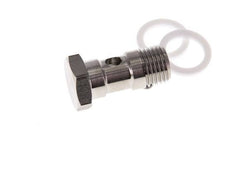 boulon banjo à 1 voie en acier inoxydable avec filetage mâle G1/4'' PTFE