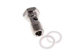 boulon banjo à 1 voie en acier inoxydable avec filetage mâle G1/4'' PTFE