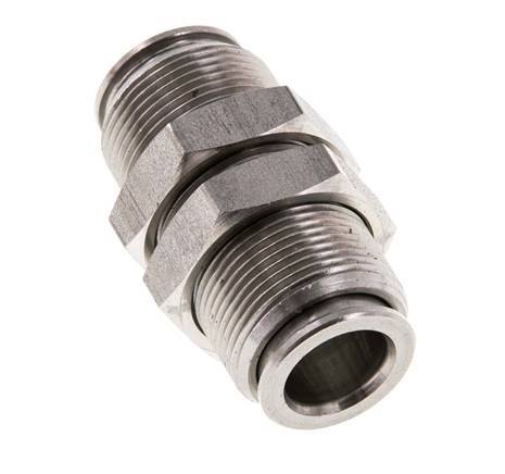 10mm Push-in Fitting Stainless Steel FKM Bulkhead