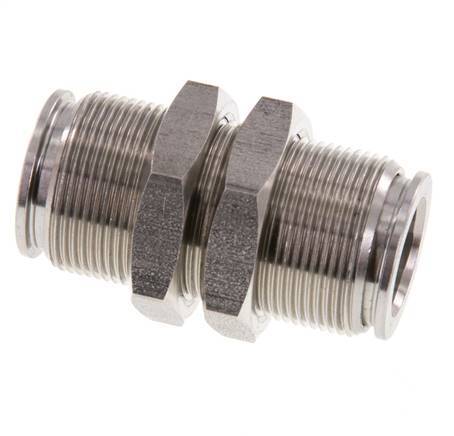 raccord enfichable 12mm Acier inoxydable FKM Bulkhead