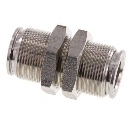 raccord enfichable 12mm Acier inoxydable FKM Bulkhead