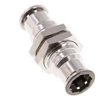 16mm Push-in Fitting Stainless Steel FKM Bulkhead