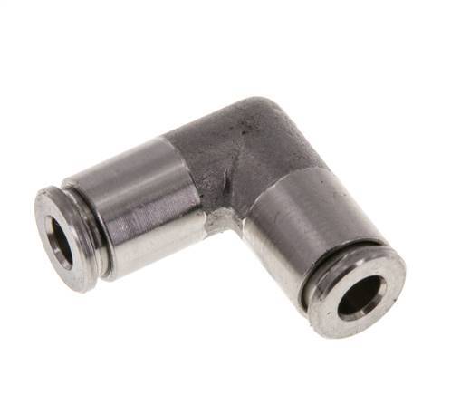 Raccord enfichable coudé 90deg 4mm Acier inoxydable FKM