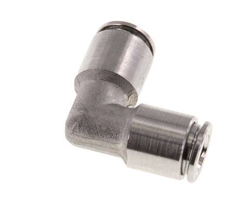 Raccord enfichable coudé 90deg 6mm Acier inoxydable FKM