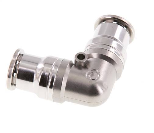Raccord enfichable coudé 90deg 16mm Acier inoxydable FKM