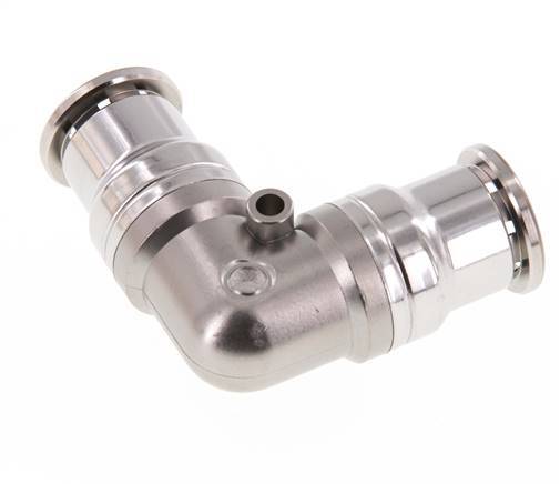 Raccord enfichable coudé 90deg 16mm Acier inoxydable FKM