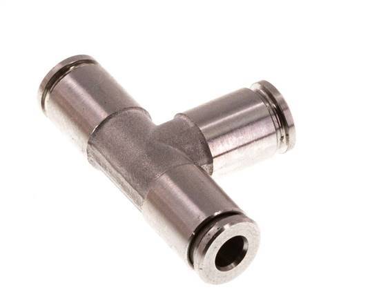 Raccord enfichable en T 4mm Acier inoxydable FKM