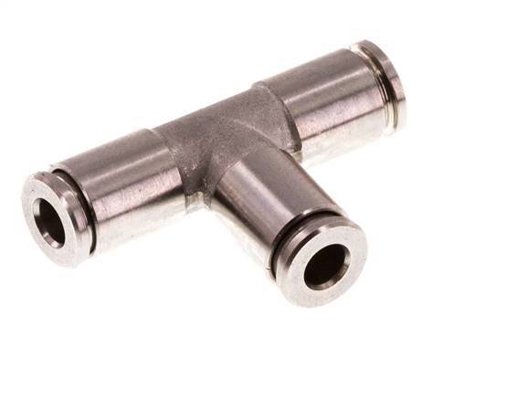 Raccord enfichable en T 4mm Acier inoxydable FKM