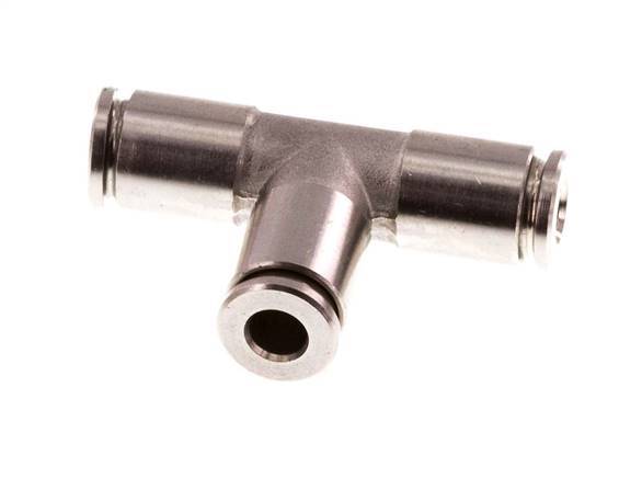 Raccord enfichable en T 4mm Acier inoxydable FKM
