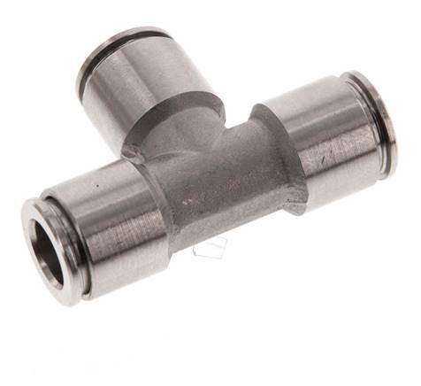 Raccord enfichable en Té 8mm Acier inoxydable FKM