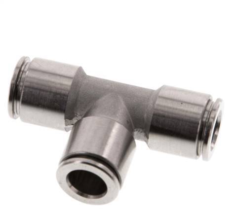 Raccord enfichable en Té 8mm Acier inoxydable FKM