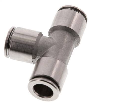 Raccord enfichable en Té 8mm Acier inoxydable FKM