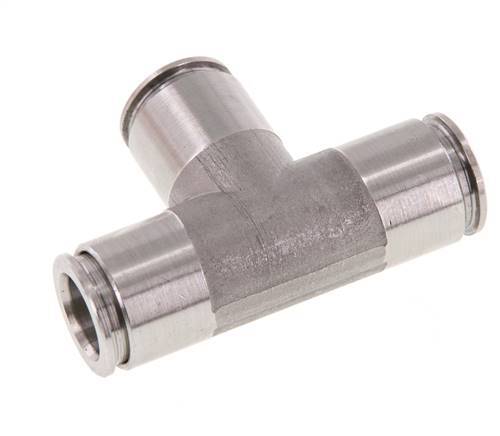 Raccord enfichable en T 10mm Acier inoxydable FKM