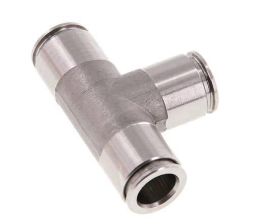 Raccord enfichable en T 10mm Acier inoxydable FKM