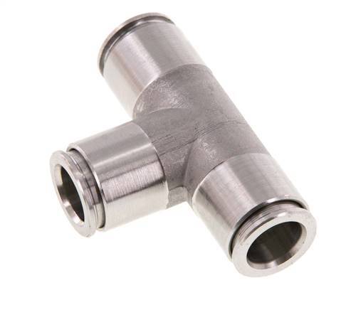 Raccord enfichable en T 10mm Acier inoxydable FKM