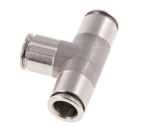 Raccord enfichable en T 10mm Acier inoxydable FKM